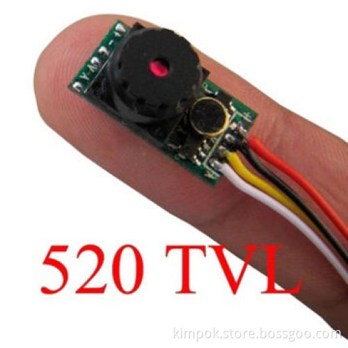 520TVL FPV mini camera with audio, 0.008Lux, 90-degree wide angle for FPV copterNew